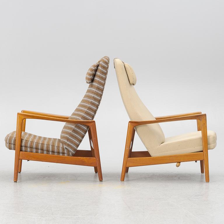 Folke Ohlson, two 'Siesta' armchairs, DUX, 1950s/60s.