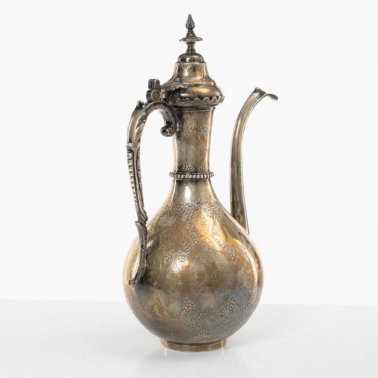 An Ottoman Empire silver pot, circa 1900.