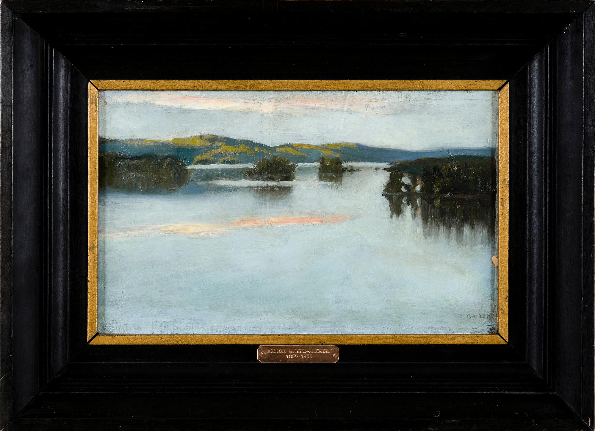 AKSELI GALLEN-KALLELA, KVÄLLSRODNAD ÖVER SJÖN.