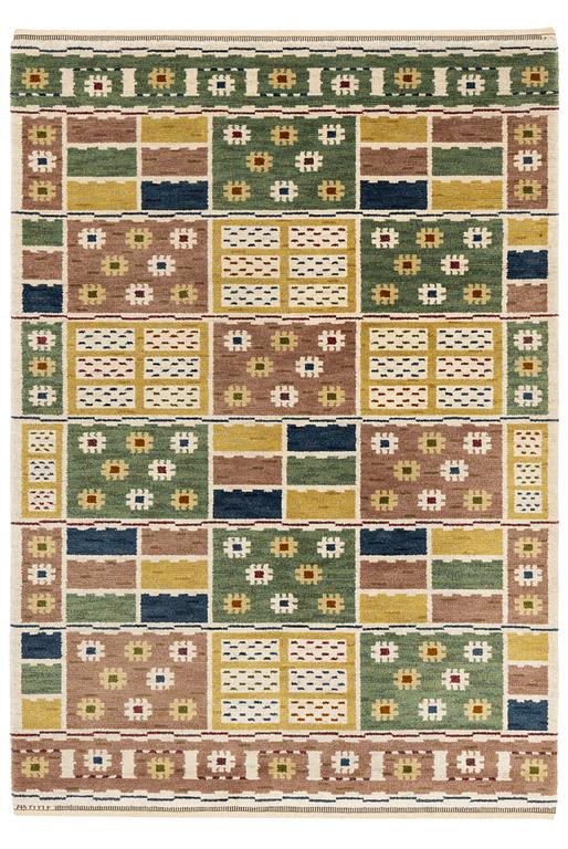 Märta Måås-Fjetterström, Matta, "Ängarna", flossa, ca 243 x 174 cm, signerad AB MMF.