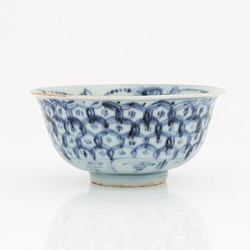 A blue and white bowl, Ming dynasty (1368-1644).