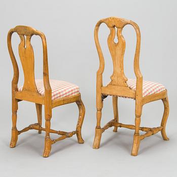 Stolar, snarlika, 8 st, rokoko, 1700-talets mitt.