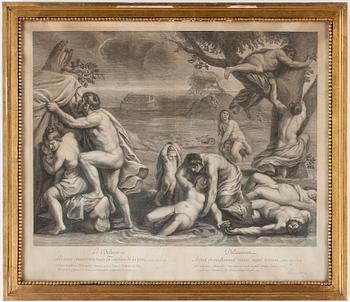 GRAVYRER, 4 st, bland annat efter bland annat Francesco Bortolozzi och Nicolas Poussin, 17/1800-tal.