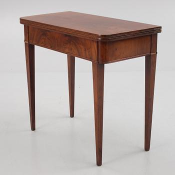 A mahogany games table, second half of the 19th Century.