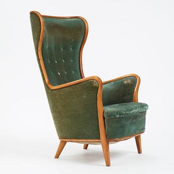 Axel Larsson, a Swedish Modern easy chair, for Hotel Baltic, Svenska Möbelfabrikerna Bodafors 1954.