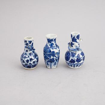 Parti porslin, 9 delar, Kina, Qingdynastin, 1700-tal, 1800-tal, samt 1900-tal.