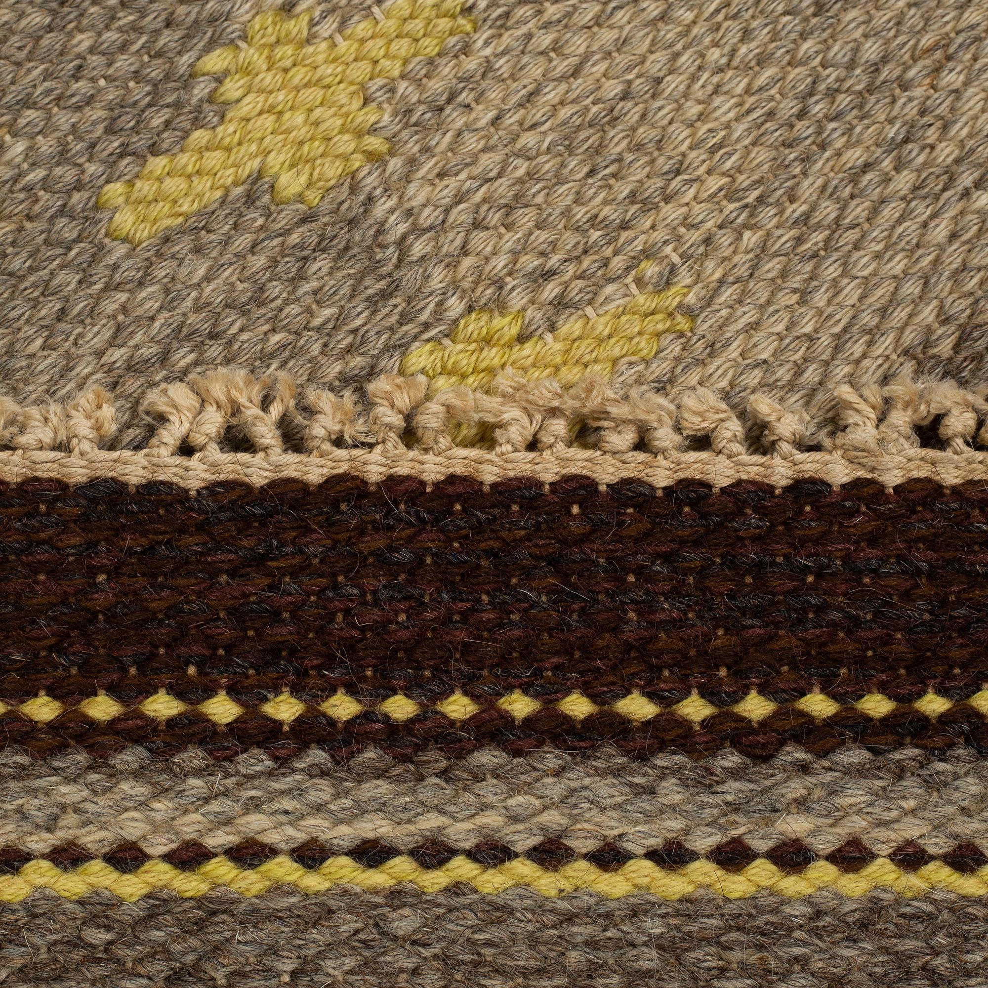 Eva-Lisa Nordin, matto, flat weave, ca 227,5 x 139,5-141,5 cm, signed E-L N.