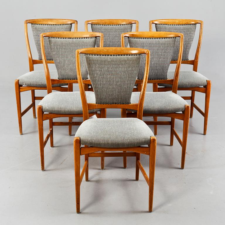 MATGRUPP, 7 delar, förmodligen AB Westbergs Möbler, Tranås, 1900-talets mitt.