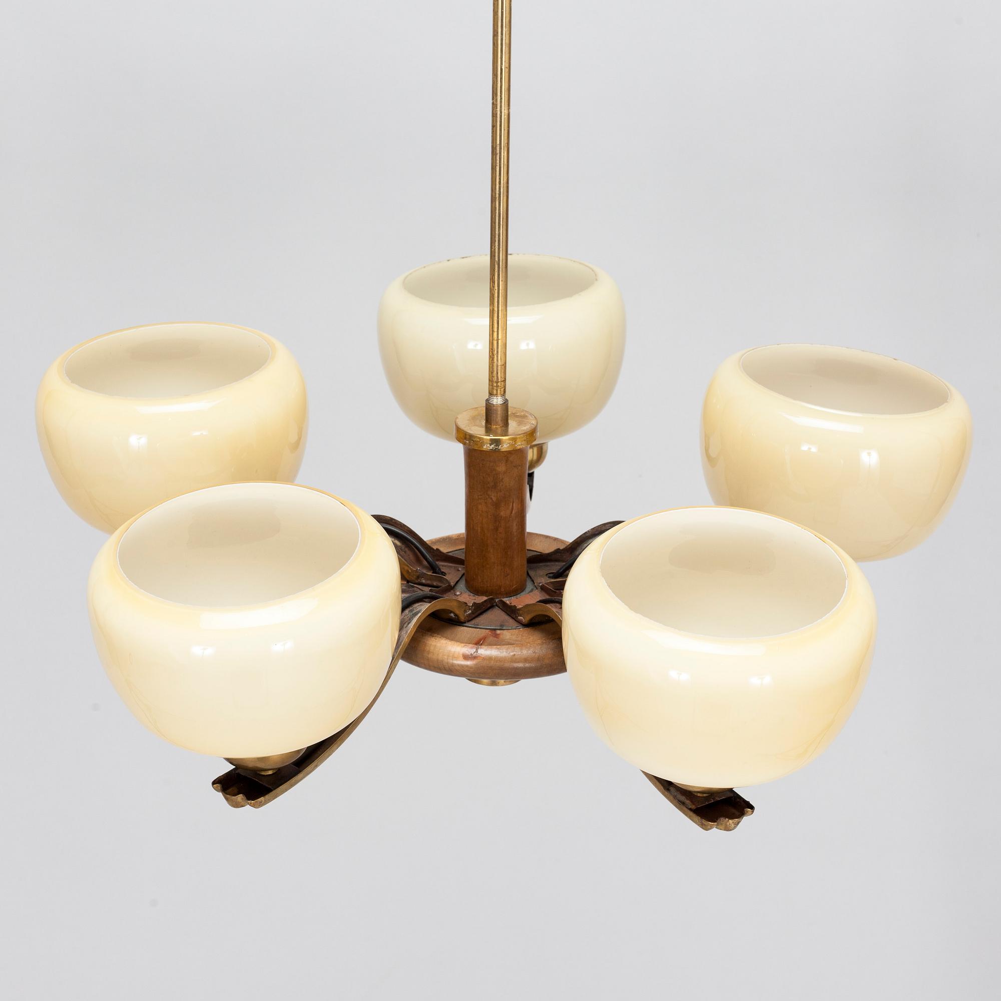 Paavo Tynell, taklampa, modell 1255, Taito, 1930-tal.