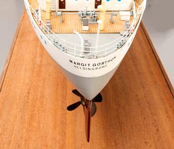 A ship model, M/T Margit Gorthon, launched 1951.