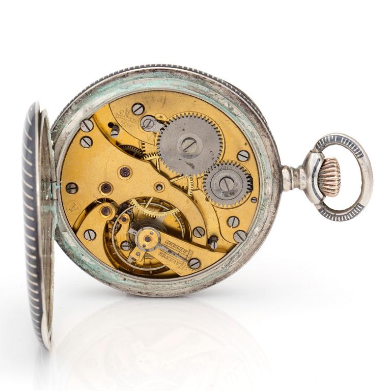 BOREL FILS & Cie, pocket watch 50 mm, with Niello.