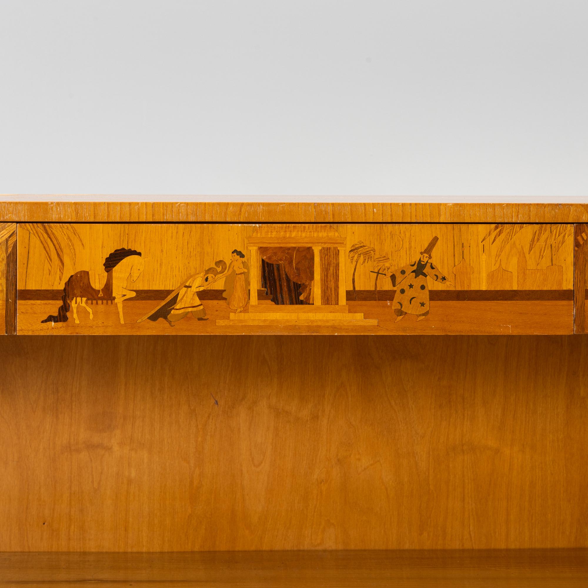 Sven Ekholm & Erik Matsson, sideboard, Swedish Modern "Tusen och en natt”, Lammhults stol- och snickerifabrik, 1940-tal.