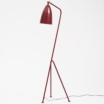 Greta Magnusson Grossman, a burgundy and off-white 'G-33' floor lamp, Bergboms Malmö, mid 20th C.