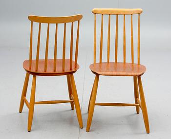 STOLAR, 6 st, "Florett"-serien, Bröderna Wigells Stolfabrik, 1950/60-tal.