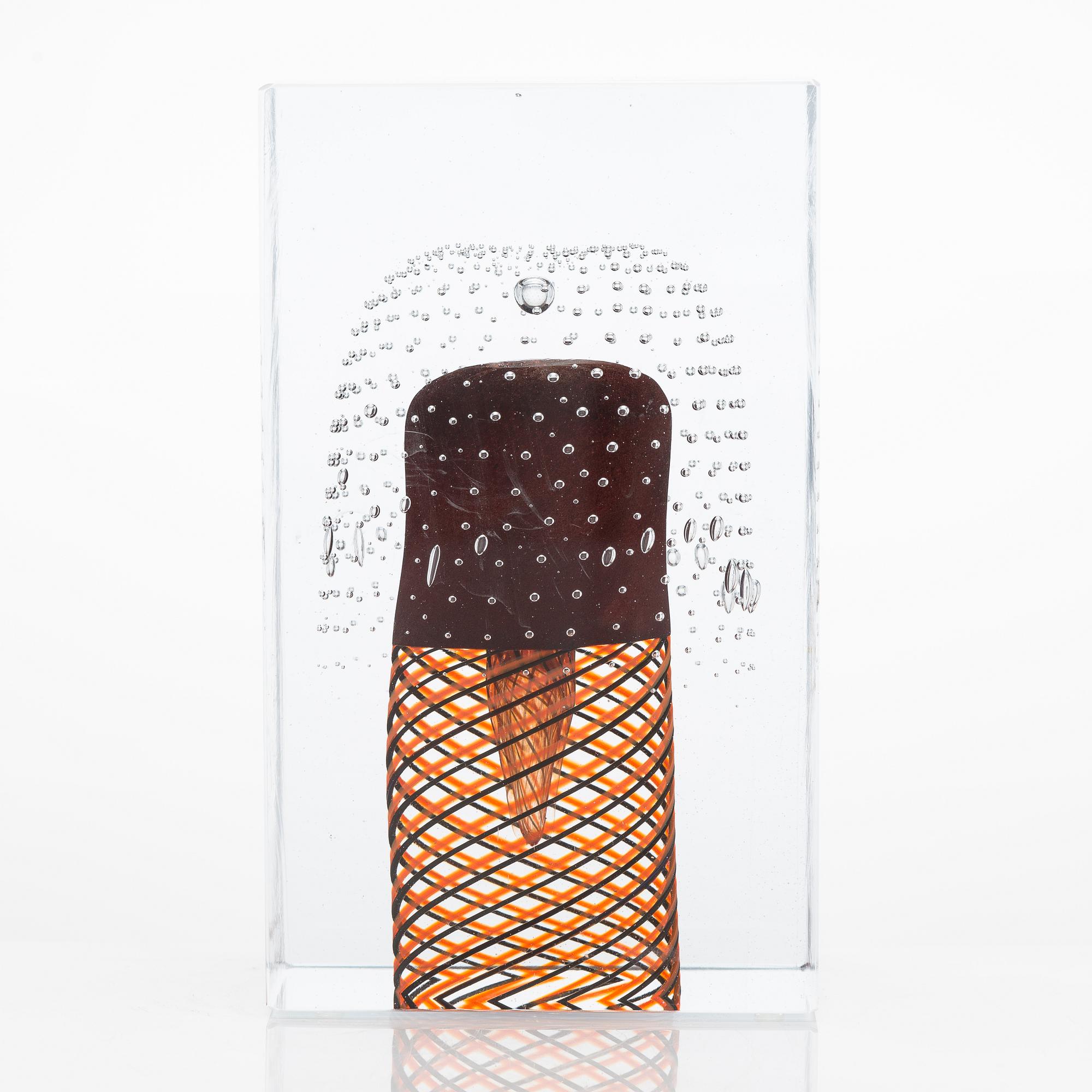 Oiva Toikka, juhlakuutio, signeerattu Tuonelan Joki, Kalevala 150 Oiva Toikka Nuutajärvi 24/50.