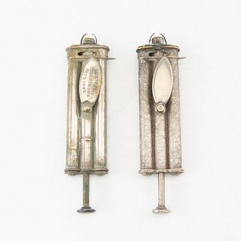 Foley & Ruse lighters, 2 pcs "Pellet match lighter", Canada circa 1888.