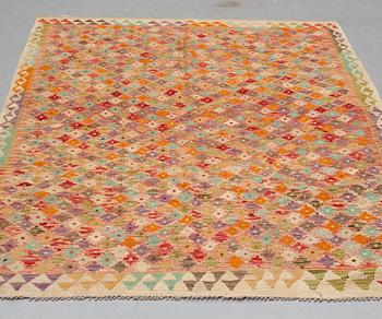 A RUG, kilim 236 x 159 cm.