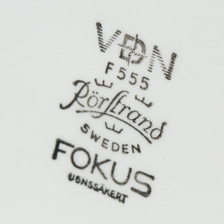 CARL-HARRY STÅLHANE, MATSERVIS, flintgods, ca 59 delar, "Fokus", Rörstrand, 1970-tal.