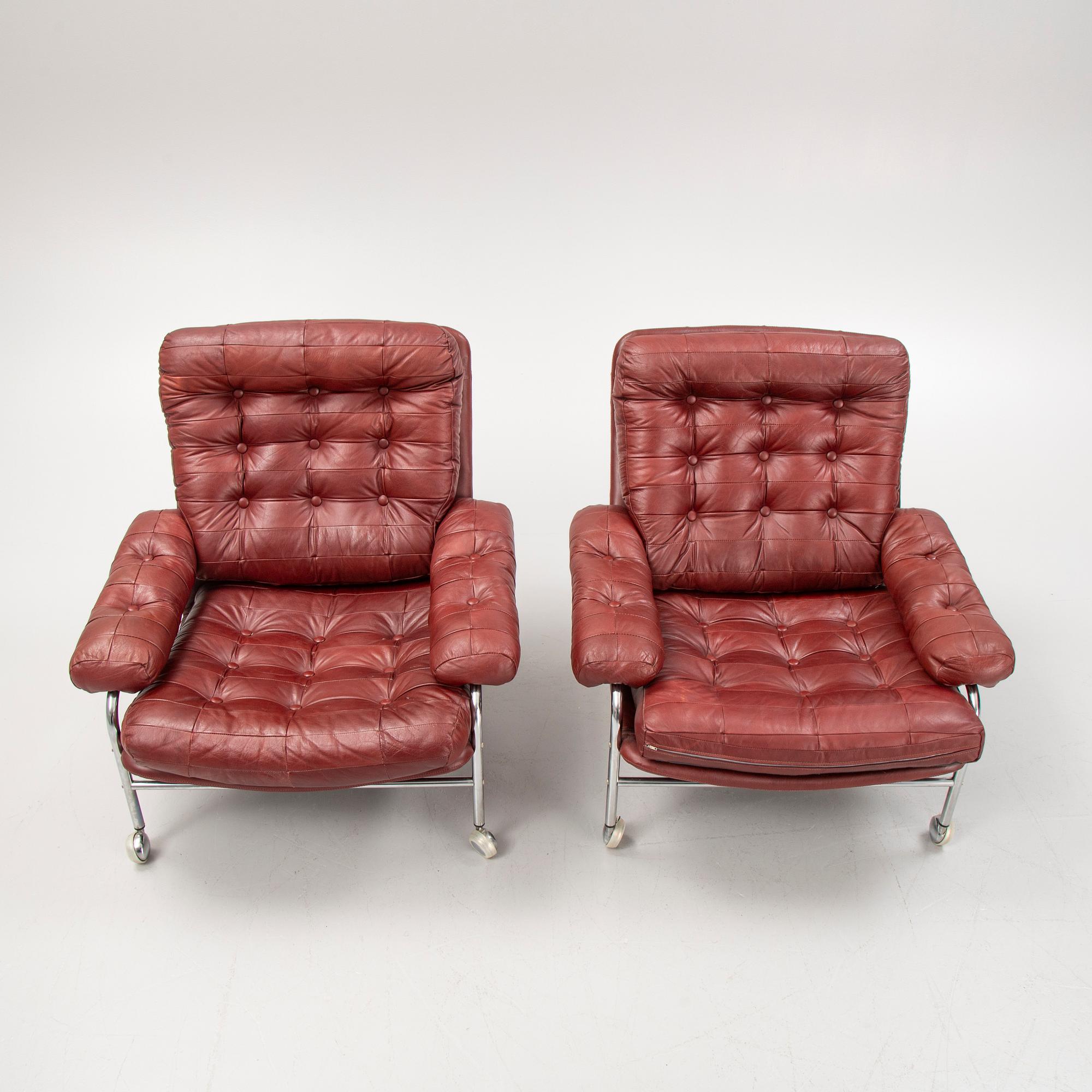 A pair of armchairs, Ulferts, 1970's.
