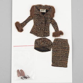 Clothing sets, Barbie, 4 pcs, including "Barbie White Magic 1607" & "Barbie Saturday Matinee 1615", Mattel, 1960s.