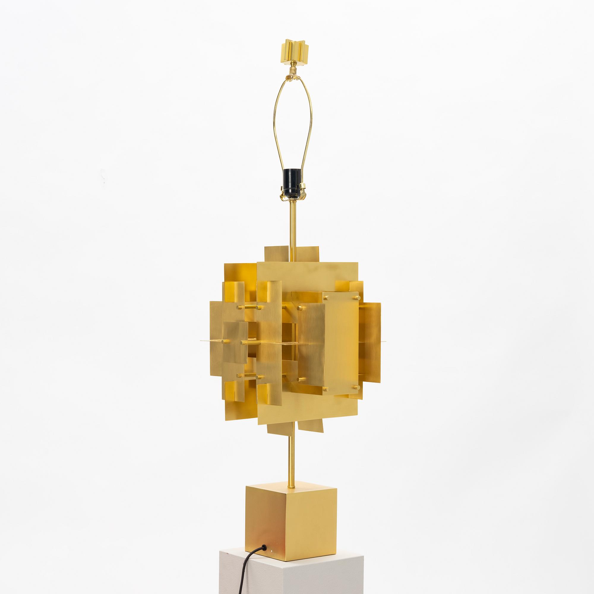 A 'Puzzle' brass table lamp, Jonathan Adler, England.