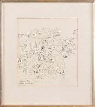 TUULIKKI PIETILÄ, teckningar, 4 st, signerade och daterade 15.5. 1950.