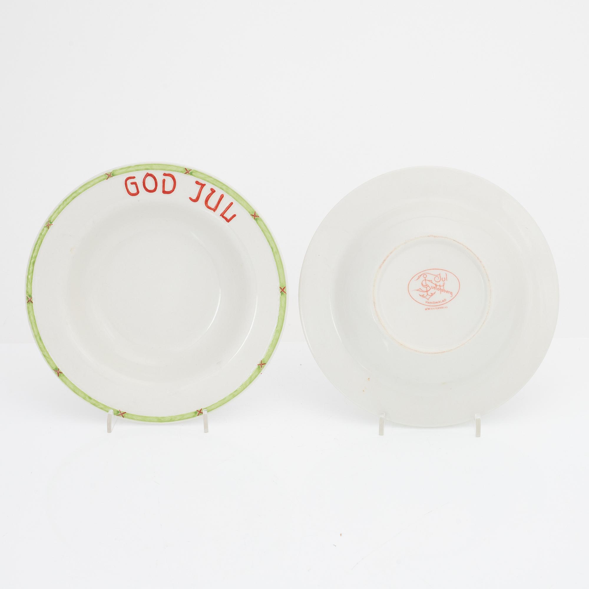 Julservis, 6 delar, porslin, "God Jul", Gustavsberg.