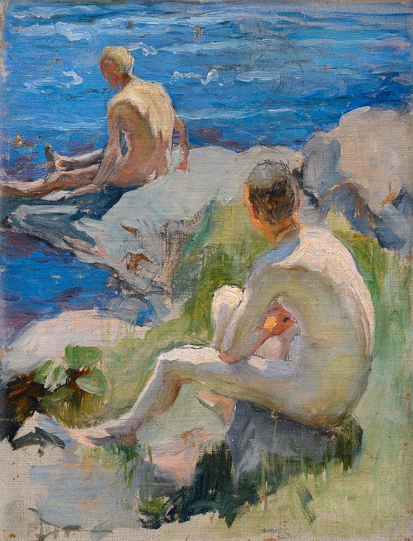 Pekka Halonen, "BOYS SWIMMING".