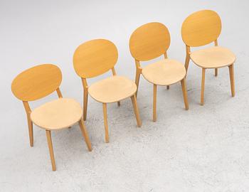 Claesson Koivisto Rune, four 'olive' chairs, Swedese.