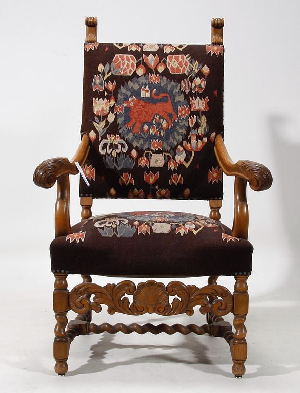 KARMSTOL, barockstil, 1900-tal.