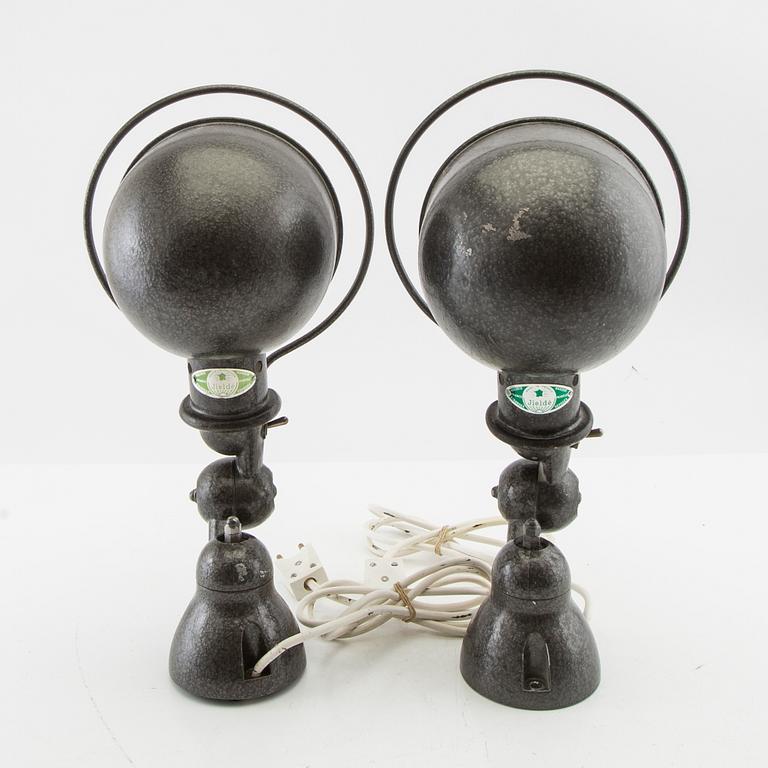 Wall lamps, a pair by Jieldé, France, second half of the 20th century.