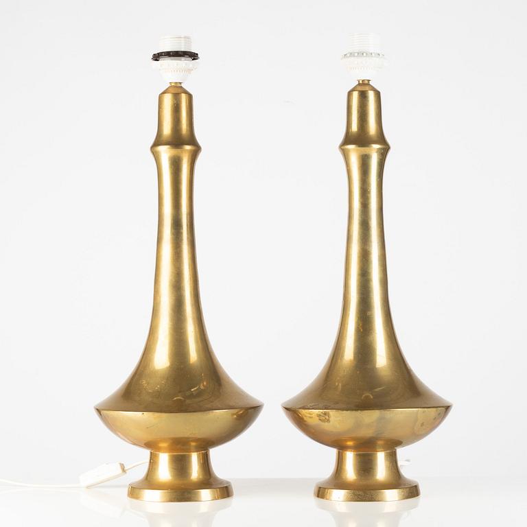 A pair of table lights, Nordiska Kompaniet, Sweden, 1960's.