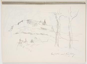 Lotte Laserstein, Skissblock med 23 teckningar varav 3 signerade.