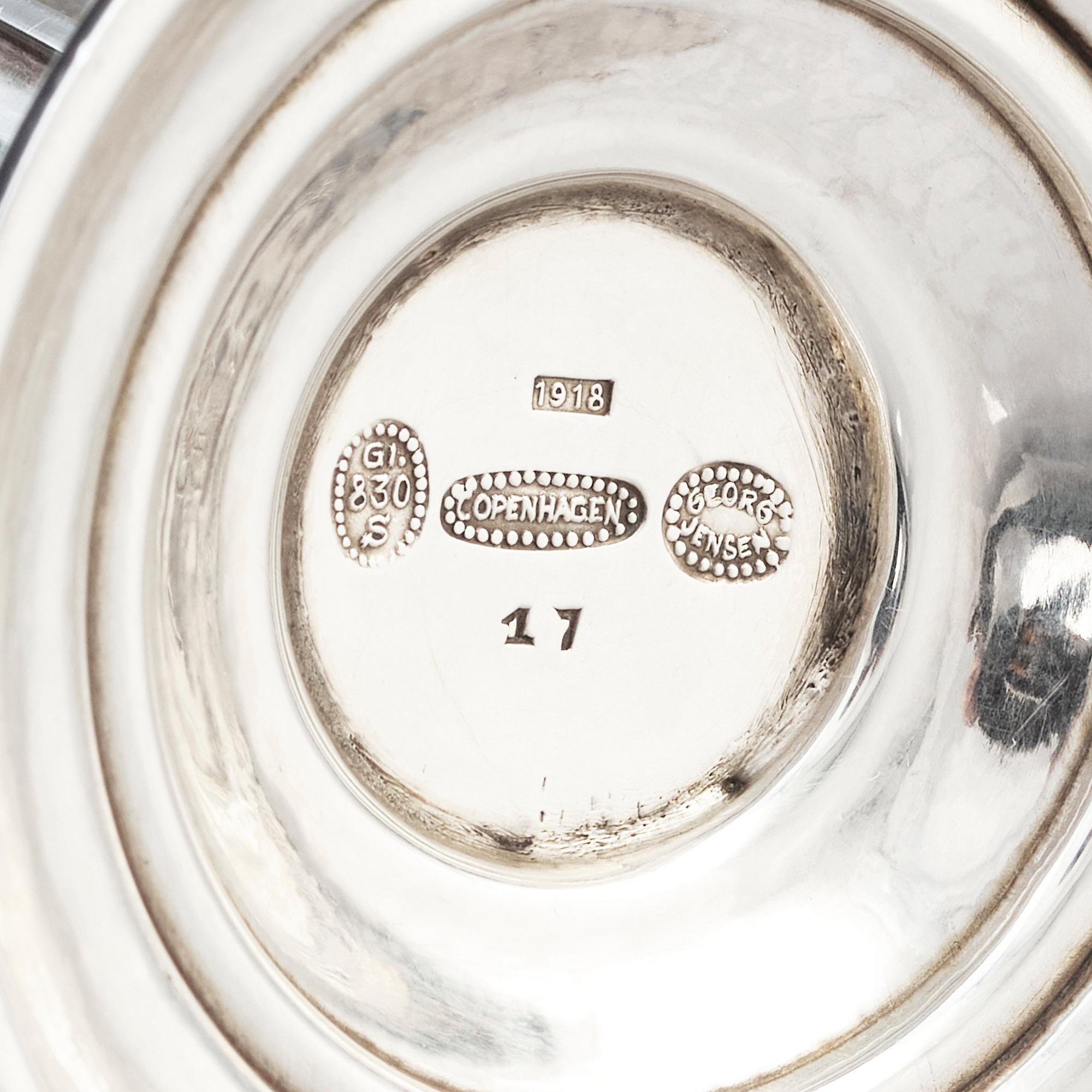 Georg Jensen, an 830/1000 silver bowl, Copenhagen 1918, design nr 17.