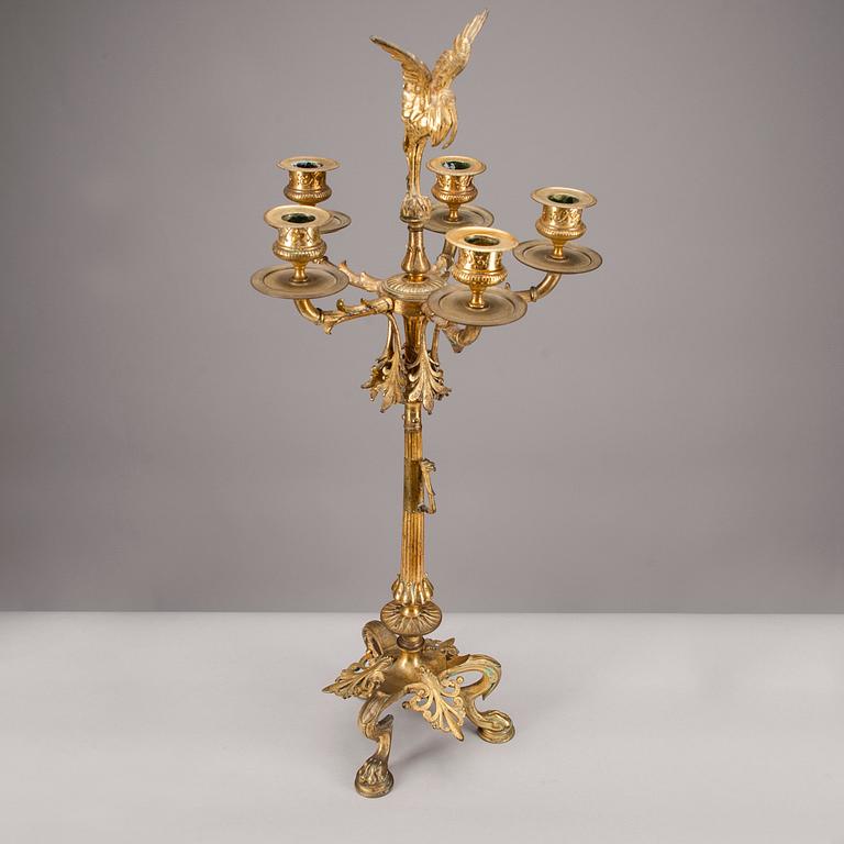 KANDELABER, brons, Mellaneuropa, 1800-talets senare hälft.