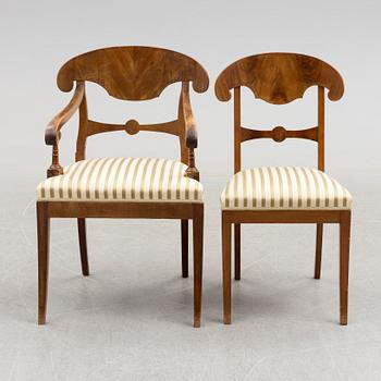 a set of four mid 19th century chairs.