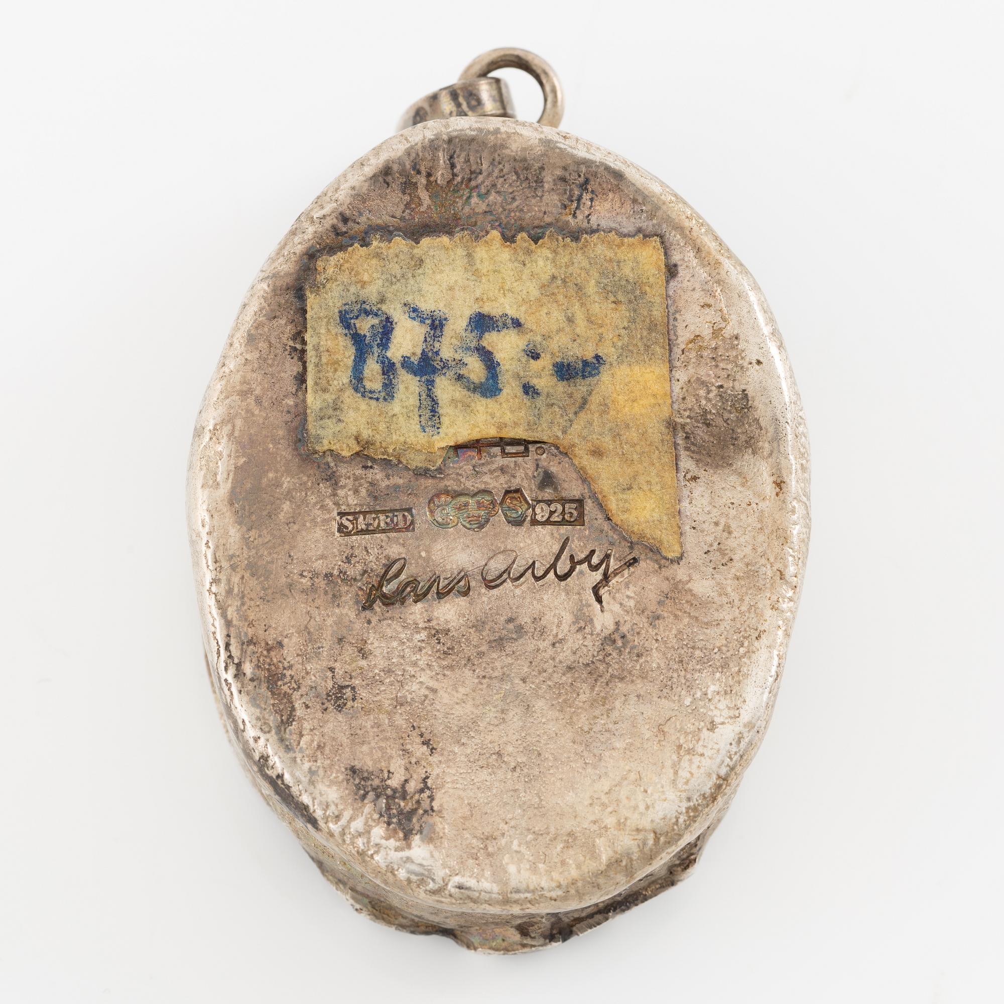 Lars Arby, a necklace and a pendant, sterling silver and silver, Gothenburg.