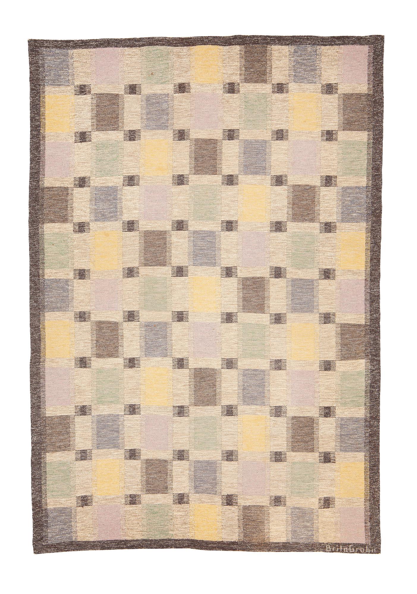 Brita Grahn, matta, rölakan, ca 311 x 214 cm, signerad Brita Grahn.