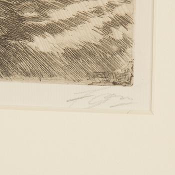 ANDERS ZORN, etsning, signerad med blyerts samt signerad och daterad i plåten 1911.