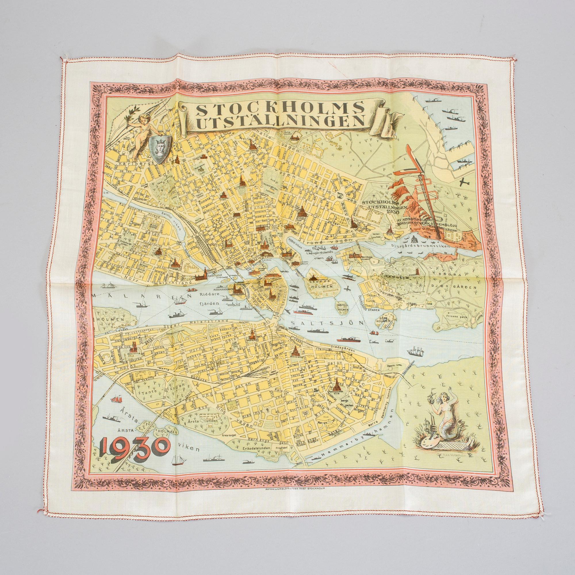 MINNESNÄSDUKAR 2 st, 1930 resp 40.