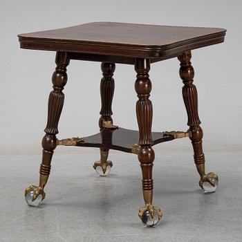 An end of the 19th Century mahogany side table.