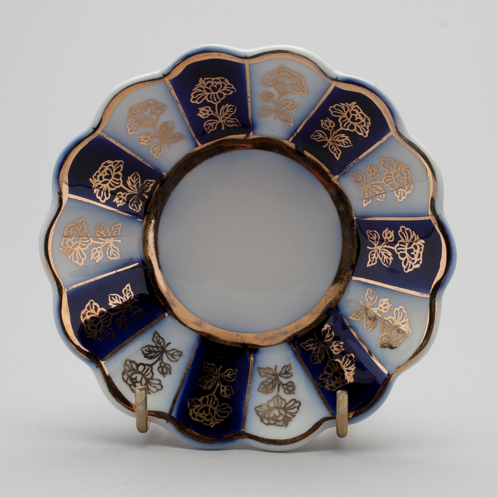 KAFFE- / TESERVIS, porslin, Sovjetunion, 1900-talets slut.