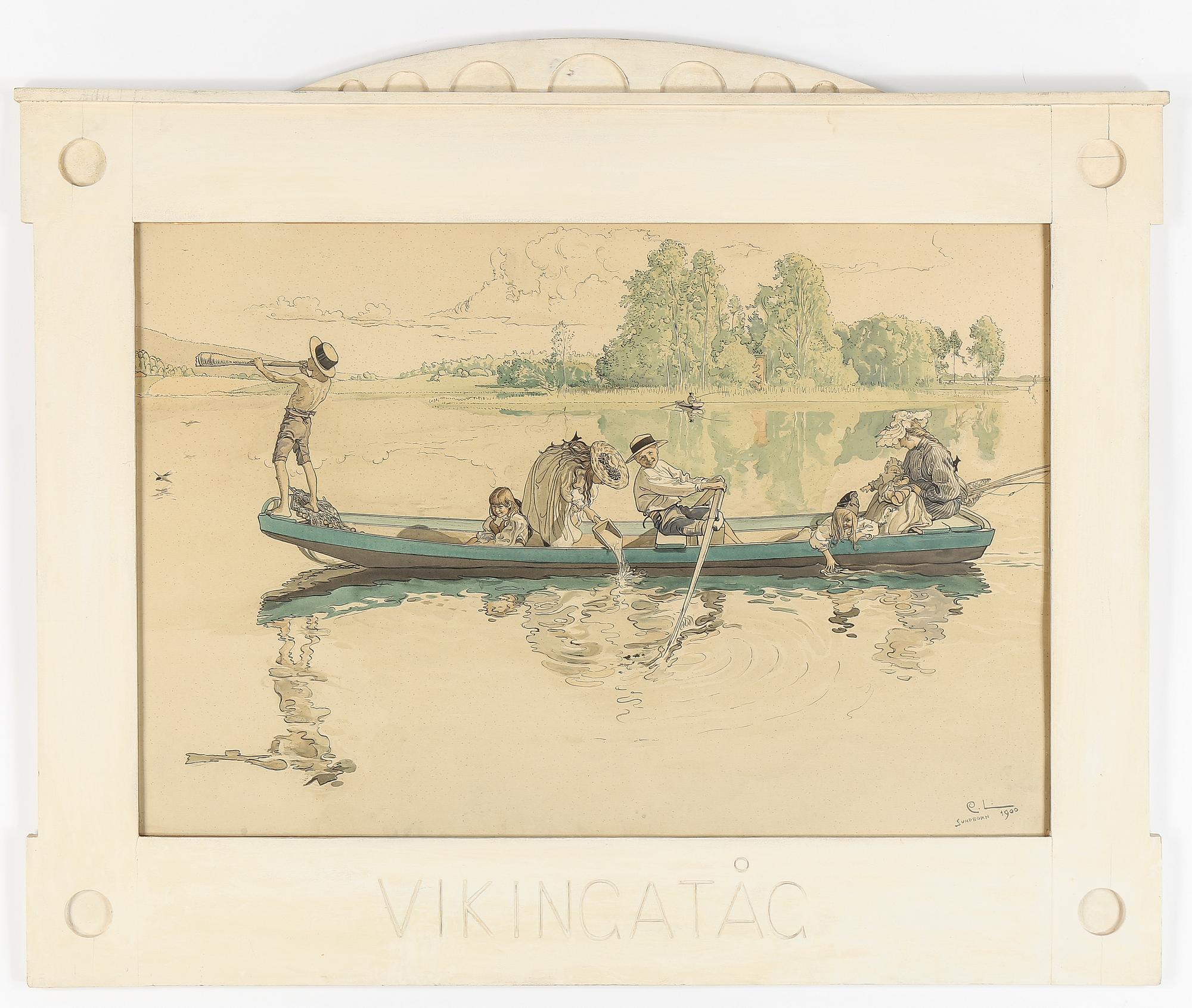 CARL LARSSON, efter, färglitografi, signerad och daterad 1900 i plåten.