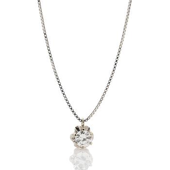 Necklace, 18K white gold with diamond.