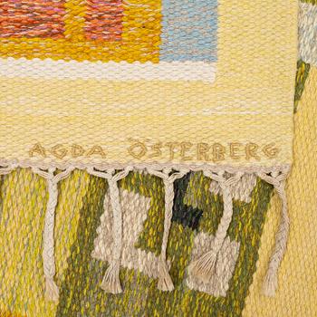 Agda Österberg, a carpet, flat weave, c. 315 x 180 cm, signed.