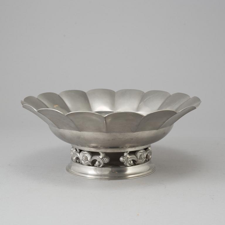 A tin bowl by Just Andersen, Denmark.
