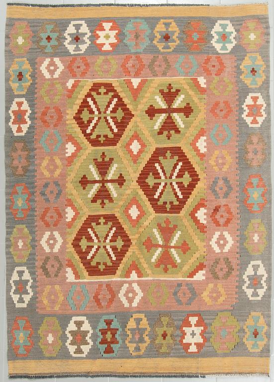 A kelim rug, 205 x 150 cm.