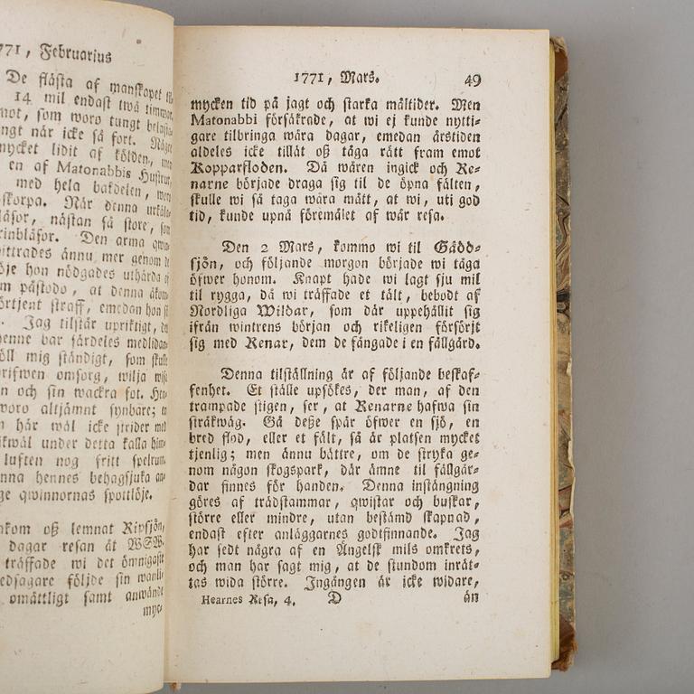 A book  Samuel Hearne, Edvard Umfreville m. fl. Stockholm 1798.