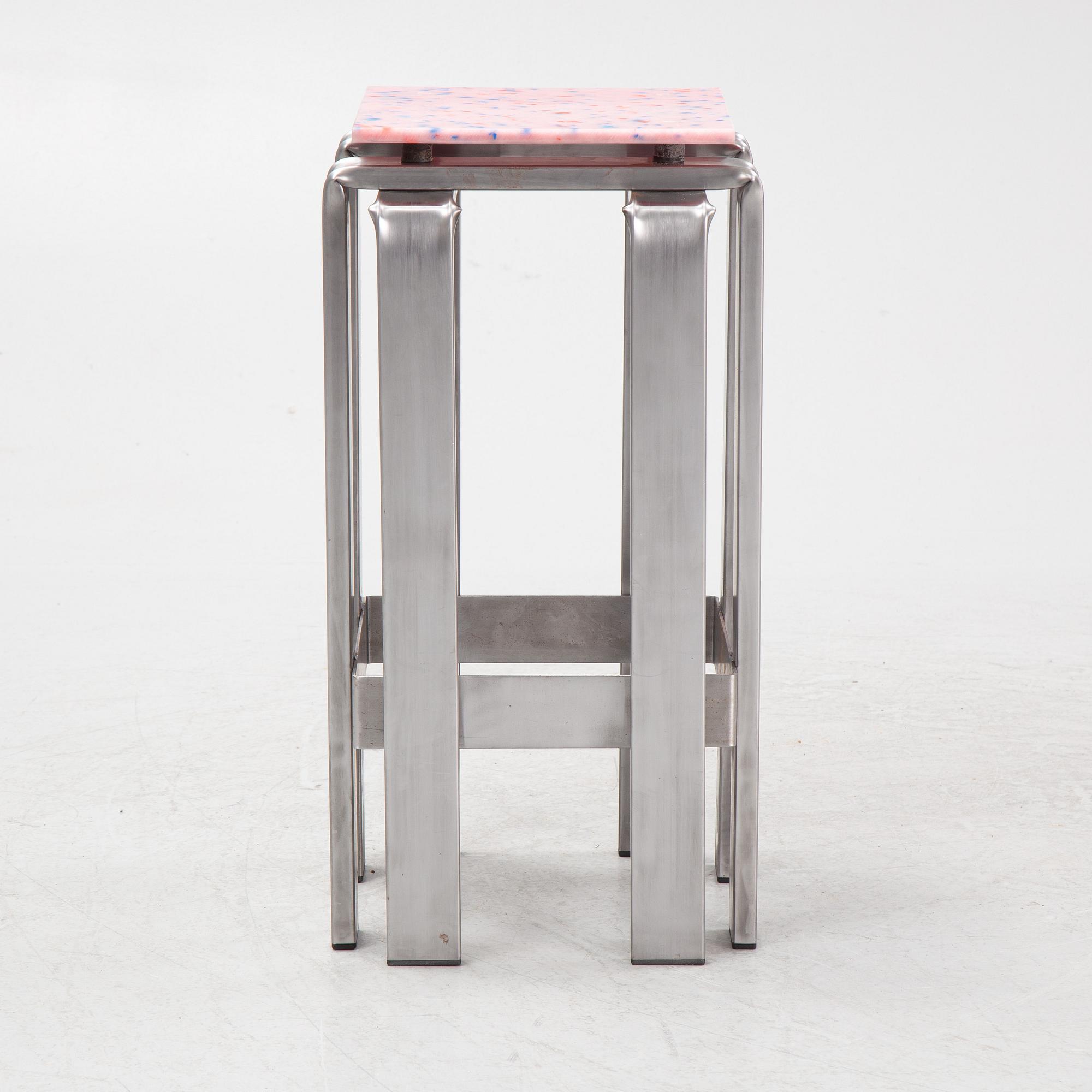 Stamuli & Alessandro Bruzzone, a stool, Greenhouse Bar for Stockholm Furniture Fair 2024.
