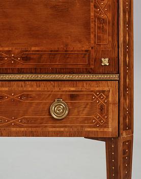 A Gustavian marquetry and ormolu-mounted secretaire by N. P. Stenström (master in Stockholm 1781-90).